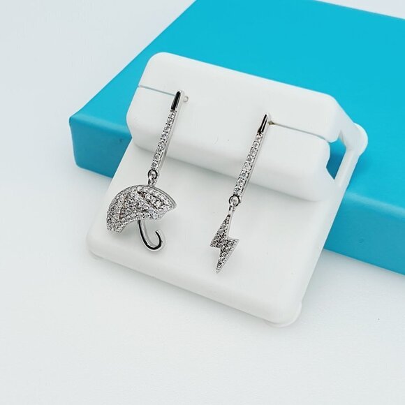 "925 Sterling Silver CZ Beautiful Earrings for Women, 1USPAR4260 - Picture 5 of 11